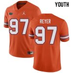 Youth Florida Gators #97 Theodore Reyer NCAA Jordan Brand Orange Authentic Stitched College Football Jersey VXF3062CW